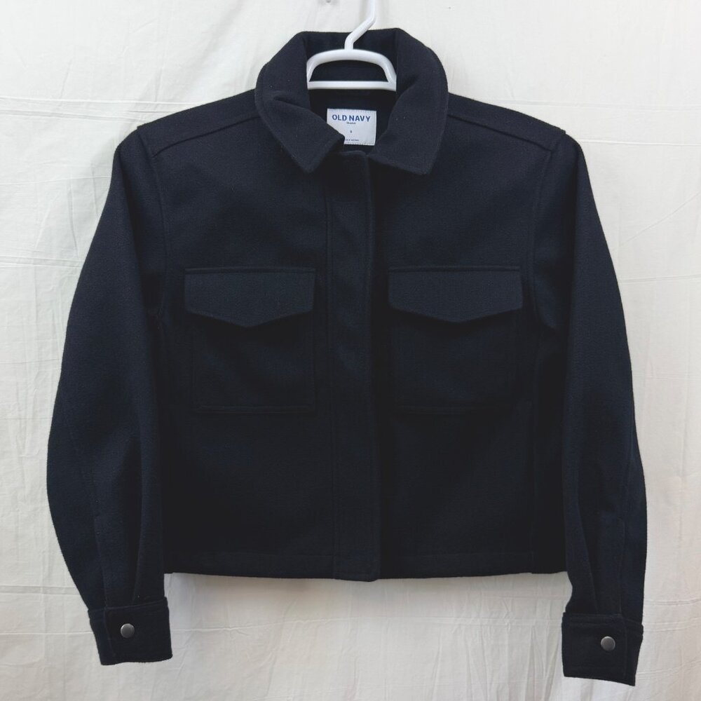 Old Navy Short Peacoat Zippered Shacket Women S Black